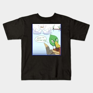 Funny Duck Says What? Kids T-Shirt